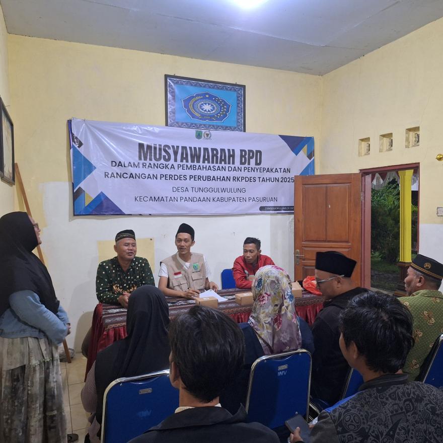 Musyawarah BPD Desa Tunggulwulung Bahas dan Sepakati Rencana Perdes Perubahan RKPDes Tahun 2025